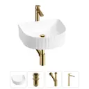 Раковина Wellsee festive fox 20213396R 40см цвет раковина 4 в 1: д/к, сифон, смеситель