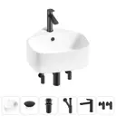 Раковина мини подвесная Wellsee WC Area 39см комплект 6 в 1 20217187R