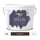 Эмаль акриловая Кузница Цвета DM-115 полуматовая цвет коричневый RAL 8017 1.8 кг