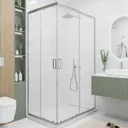 Душевой уголок Ulitka Joy 74104591 прямоугольник 120х80см хромированный профиль эффект стекла прозрачное закаленное стекло