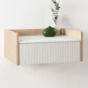 Тумба прикроватная Egregor Наоми 50x21.5x30 см 1 ящик ЛДСП цвет плэйн/белая шагрень
