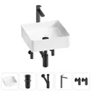 Раковина Wellsee freedom 2.0 20214356R 30см цвет раковина 5 в 1: д/к, сифон, смеситель, вентили