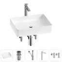 Раковина Wellsee freedom 2.0 20214515R 51см цвет раковина 5 в 1: д/к, сифон, смеситель, вентили