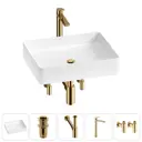 Раковина Wellsee freedom 2.0 20214517R 51см цвет раковина 5 в 1: д/к, сифон, смеситель, вентили