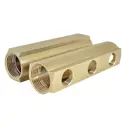 Коллектор распределительный Апогей 422002 1"x1/2" под плоское уплотнение 3 выхода латунь