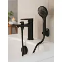 Смеситель на борт ванны Esko BT53B однорычажный с душевой лейкой цвет черный