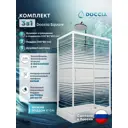 Душевой уголок Doccia Standart Com/dc0000064850/wm0074 прямоугольник с поддоном 100х80см профиль белый эффект стекла прозрачный