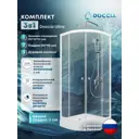 Душевой уголок Doccia Ultra Com/dc0000061806/1207404 1/4 круга с поддоном 90х90см профиль белый эффект стекла прозрачный