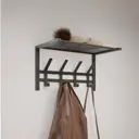 Вешалка настенная ЗМИ Торонто 11 4 крючка 47x27x27 см цвет графит