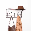 Вешалка настенная ЗМИ 5 крючков 60x26.5x22 см цвет коричневый