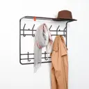 Вешалка настенная ЗМИ 9 крючков 73x58x22 см цвет коричневый