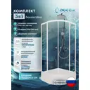 Душевой уголок Doccia Ultra Com/dc0000061788/wm0074 1/4 круга с поддоном 100х100см профиль белый эффект стекла прозрачный