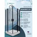 Душевой уголок Doccia Busca Com/dc0000054038/1207405 квадрат с поддоном 90х90см профиль черный эффект стекла прозрачный