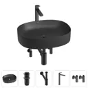 Раковина Wellsee belle spa 2.0 20212575R 55см цвет раковина 5 в 1: д/к, сифон, смеситель, вентили