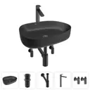 Раковина Wellsee belle spa 3.0 20212743R 55см цвет раковина 5 в 1: д/к, сифон, смеситель, вентили