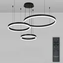 Люстра подвесная светодиодная Natali Kovaltseva Oreol с пультом управления 26 м² регулируемый белый свет цвет черный