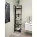 Стеллаж металлический Loft 52 47x175.8x23.2 см нагрузка до 5 кг ЛДСП цвет графит