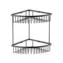 Полка для ванной Wonzon & woghand WW-4128-BGM 21 см 2-х ярусная цвет темный графит