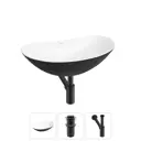 Раковина Wellsee carefree dove 20212301R 43см цвет раковина 3 в 1: д/к, сифон