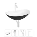 Раковина Wellsee carefree dove 20212317R 53см цвет раковина 4 в 1: д/к, сифон, смеситель