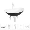 Раковина Wellsee carefree dove 20212320R 53см цвет раковина 5 в 1: д/к, сифон, смеситель, вентили