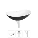 Раковина Wellsee carefree dove 20212326R 60см цвет раковина 3 в 1: д/к, сифон