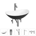 Раковина Wellsee carefree dove 20212330R 60см цвет раковина 5 в 1: д/к, сифон, смеситель, вентили