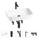 Раковина Wellsee preen 20214260R 60см цвет раковина 5 в 1: д/к, сифон, смеситель, вентили