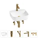 Раковина Wellsee preen 20214301R 40см цвет раковина 5 в 1: д/к, сифон, смеситель, вентили