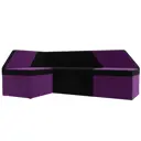 Диван Лига Диванов Дуглас 106912L 190x84x122 см микровельвет цвет черный/фиолетовый