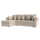 Диван Лига Диванов Рейн 112592L 233x90x141 см рогожка цвет бежевый