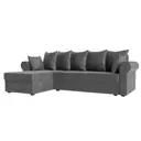Диван Лига Диванов Рейн 112595L 233x90x141 см рогожка цвет серый/коричневый
