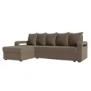 Диван Лига Диванов Гермес Лайт 112727L 231x90x141 см рогожка цвет коричневый