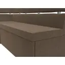 Кухонный диван угловой Лига Диванов Классик 117995L 195x91x122 см рогожка цвет коричневый
