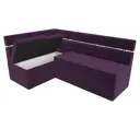 Кухонный диван угловой Лига Диванов Классик 117981L 195x91x122 см велюр цвет фиолетовый