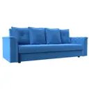 Диван Лига Диванов Сиеста 225x84x83 см велюр цвет голубой