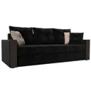 Диван Лига Диванов Валенсия 225x85x97 см велюр цвет черный