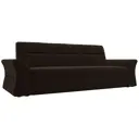Диван Лига Диванов Клайд 250x83x88 см микровельвет цвет коричневый