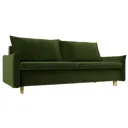 Диван Лига Диванов Хьюстон 215x80x103 см микровельвет цвет зеленый