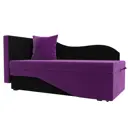 Диван Лига Диванов Гармония 28146L 135x80x75 см вельвет цвет фиолетовый/черный