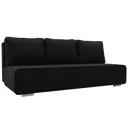 Диван Лига Диванов Приам 205x85x91см вельвет цвет черный
