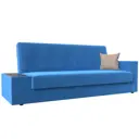 Диван Лига Диванов Лига-020 118478L 2230x900x830 см велюр цвет голубой/бежевый