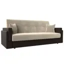 Диван Лига Диванов Лига-015 117935 216x90x83 см вельвет цвет бежевый/коричневый