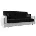 Диван Лига Диванов Лига-015 117962 216x90x83 см искусственная кожа цвет черный/белый