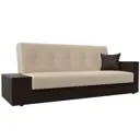 Диван Лига Диванов 020 118538L 223x90x83 см искусственная кожа цвет бежевый/коричневый