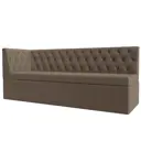 Диван Лига Диванов Маркиз 112841L 183x86x63 см рогожка цвет коричневый