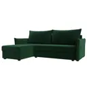 Диван Лига Диванов 118431L 226x85x140 см велюр цвет зеленый