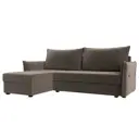 Диван Лига Диванов 118432L 226x85x140 см велюр цвет коричневый