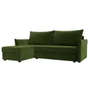 Диван Лига Диванов 118439L 226x85x140 см вельвет цвет зеленый