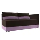 Кушетка Лига Диванов Никас 118411 150x73x82 см вельвет цвет коричневый,сиреневый